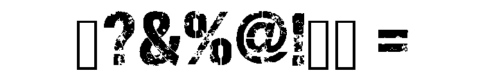 Dusty Stencil Regular Font OTHER CHARS
