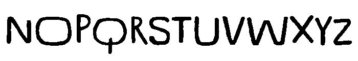 Duzzy Font UPPERCASE