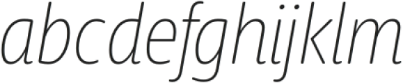 Duddy UltraLight Italic otf (300) Font LOWERCASE