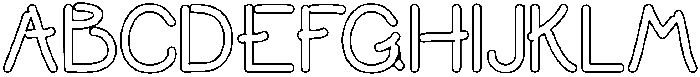 Dumb Diaries Outline otf (400) Font UPPERCASE
