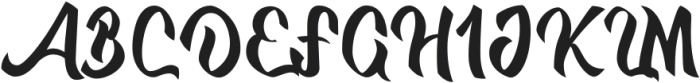 Dungly Regular otf (400) Font UPPERCASE
