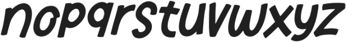 Durara Playful Italic otf (400) Font LOWERCASE