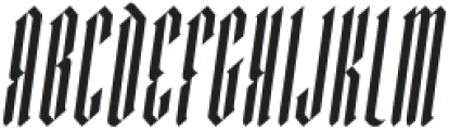 Durham Condensed Italic otf (400) Font UPPERCASE