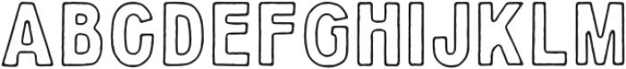 DustRough Outline otf (400) Font UPPERCASE