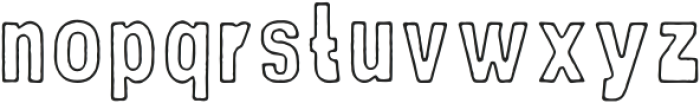 DustRough Outline otf (400) Font LOWERCASE