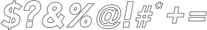 Dustin Italic Outline Regular otf (400) Font OTHER CHARS