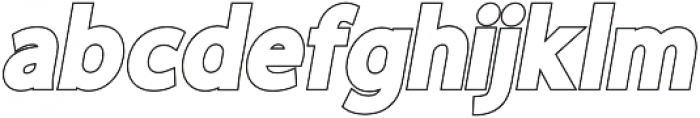 Dustin Italic Outline Regular otf (400) Font LOWERCASE