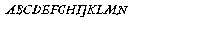 Dunelm Italic Font UPPERCASE