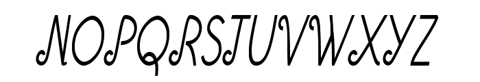 Dunkel-CondensedItalic Font UPPERCASE