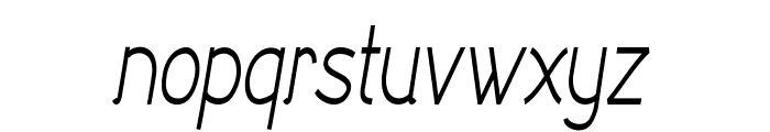 Dunkel-CondensedItalic Font LOWERCASE