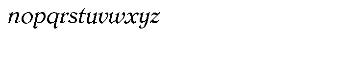 Dutch Mediaeval Pro Italic Font LOWERCASE