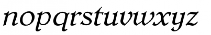 Dutch Mediaeval Pro Italic Regular Font LOWERCASE