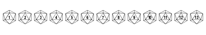 Duodecahedron Font LOWERCASE