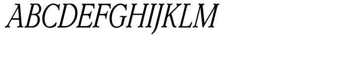 Dutch Mediaeval Condensed Italic Font UPPERCASE