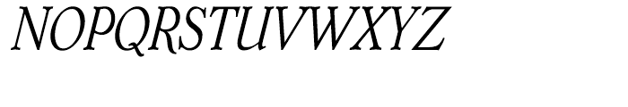 Dutch Mediaeval Condensed Italic Font UPPERCASE