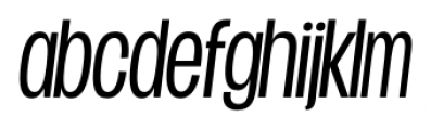 Duera Condensed Light Italic Font LOWERCASE