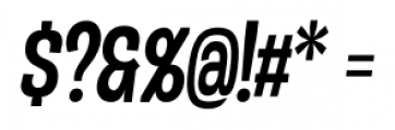 Duera Condensed Medium Italic Font OTHER CHARS