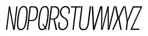 Duera Condensed Thin Italic Font UPPERCASE