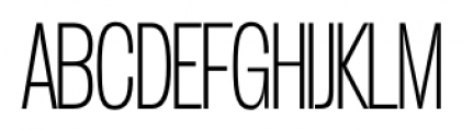 Duera Condensed Thin Font UPPERCASE