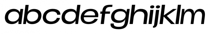 Duera Expanded Light Italic Font LOWERCASE