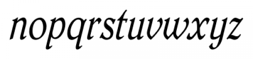 Dutch Mediaeval Cd Italic Font LOWERCASE