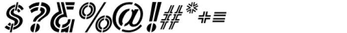 Dual Line Stencil JNL Oblique Font OTHER CHARS