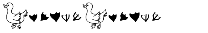 Duck Footprint Pictures Font UPPERCASE