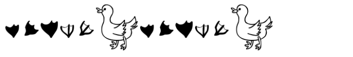 Duck Footprint Pictures Font UPPERCASE