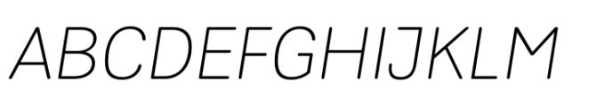 Dudek Thin italic Round Font UPPERCASE