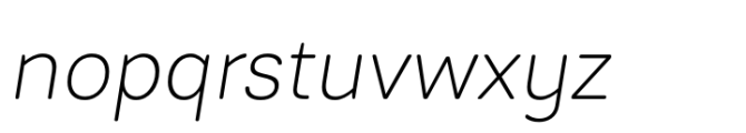 Dudek Thin italic Round Font LOWERCASE