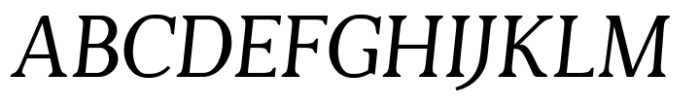 Dueblo Serif Regular Italic Font UPPERCASE