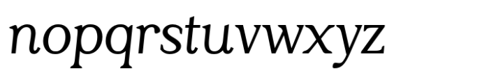 Dueblo Serif Regular Italic Font LOWERCASE