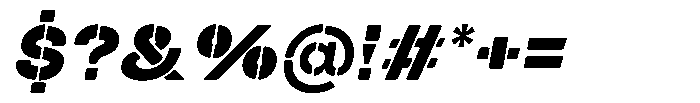 Duh Encok Black Italic Font OTHER CHARS