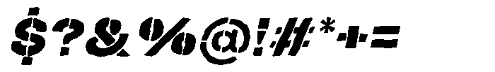 Duh Encok Distort Black Italic Font OTHER CHARS