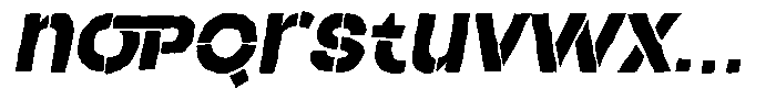 Duh Encok Distort Black Italic Font LOWERCASE