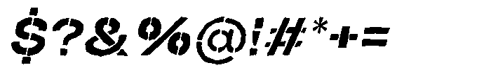 Duh Encok Distort Bold Italic Font OTHER CHARS
