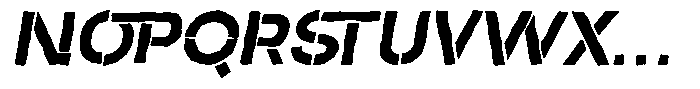 Duh Encok Distort Bold Italic Font UPPERCASE