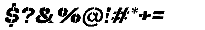 Duh Encok Distort Extra Bold Italic Font OTHER CHARS