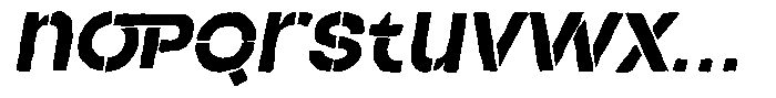 Duh Encok Distort Extra Bold Italic Font LOWERCASE