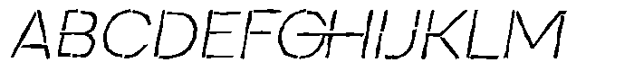 Duh Encok Distort Extra Light Italic Font UPPERCASE