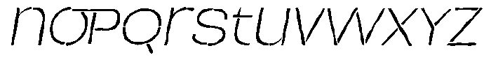 Duh Encok Distort Extra Light Italic Font LOWERCASE