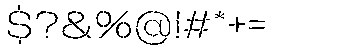 Duh Encok Distort Extra Light Font OTHER CHARS