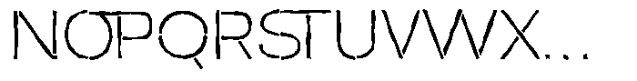 Duh Encok Distort Extra Light Font UPPERCASE