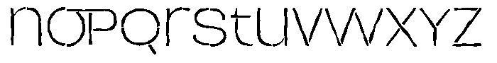 Duh Encok Distort Extra Light Font LOWERCASE