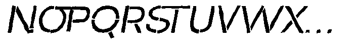 Duh Encok Distort Italic Font UPPERCASE