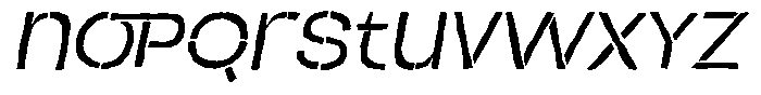Duh Encok Distort Italic Font LOWERCASE