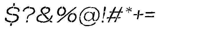 Duh Encok Distort Light Italic Font OTHER CHARS