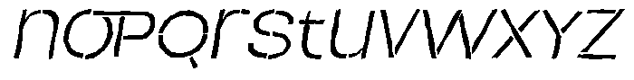 Duh Encok Distort Light Italic Font LOWERCASE