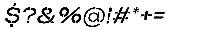 Duh Encok Distort Medium Italic Font OTHER CHARS