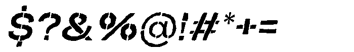 Duh Encok Distort Semi Bold Italic Font OTHER CHARS